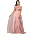Mesh Sequined Straps V-Neck Prom Dress #Sequined #V-Neck #Straps